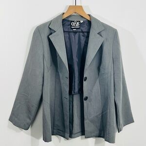 Odds And Evens Vintage Two Button Blazer With Collar Longer Fit Great Streetwear